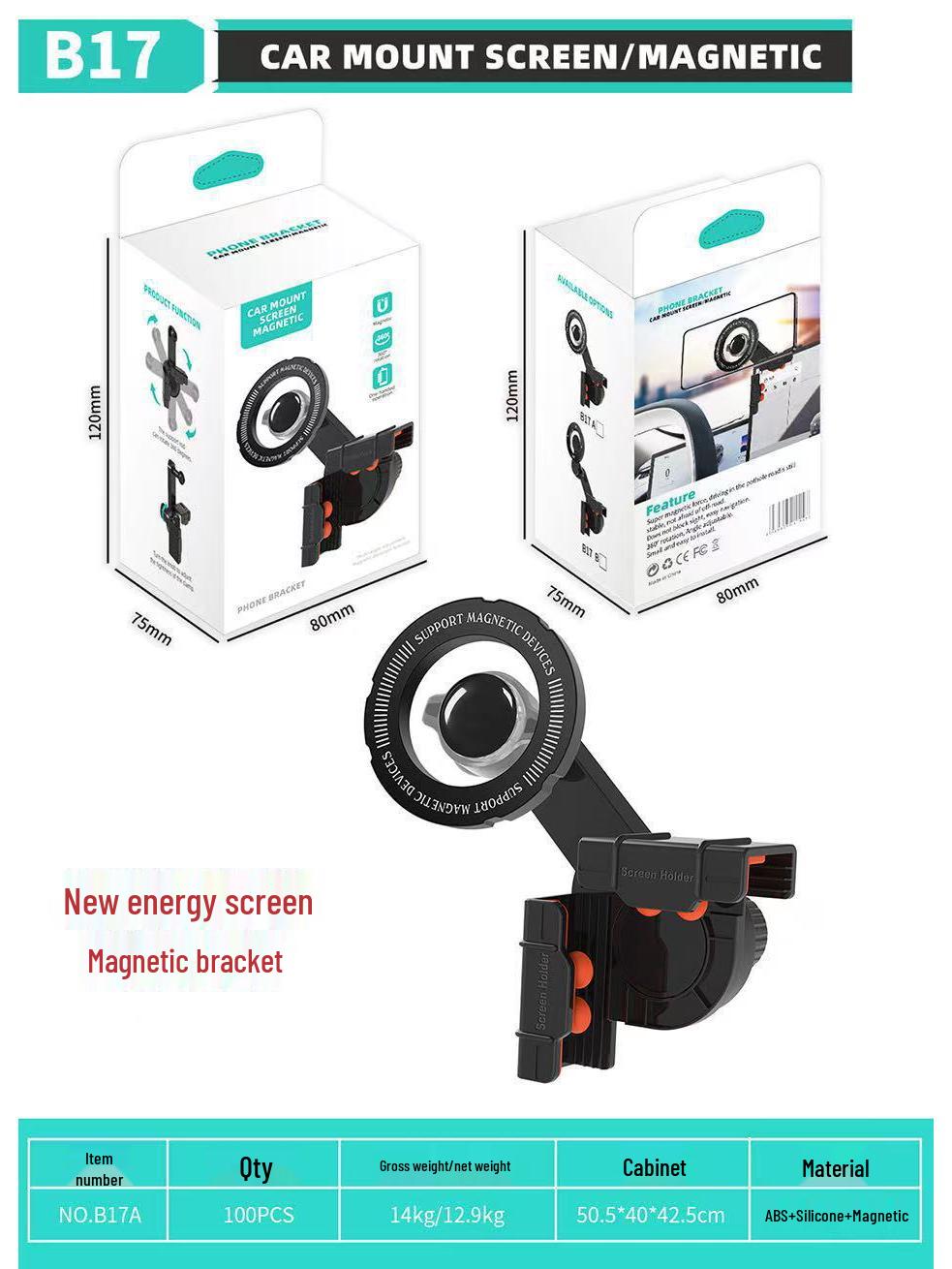 MagSafe Car Phone Holder: Magnetic Mount for New Energy Vehicles with Strong Magnetism and Multi-Angle Adjustment.
MagSafe Car Phone Holder: Magnetic Mount for New Energy Vehicles with Strong Magnetism and Multi-Angle Adjustment.