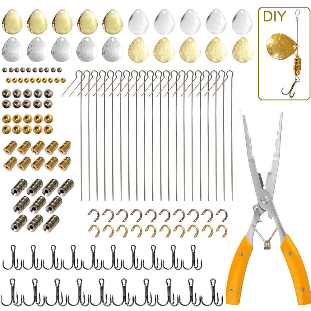 141Pcs Fishing Spoon Rigs DIY Accessories Kit With Fishing Spinner Blade Bait And Multifunction Fishing Plier
141Pcs Fishing Spoon Rigs DIY Accessories Kit With Fishing Spinner Blade Bait And Multifunction Fishing Plier