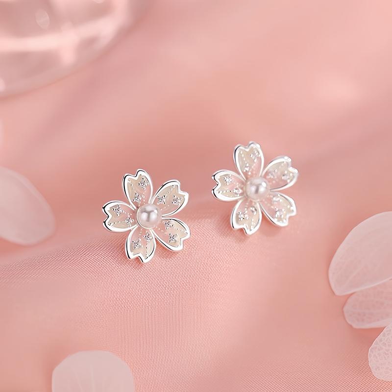 1pair Silver Plated Minimalist Sweet Pearl Flower Stud Earrings for Women Romantic Light Luxury Fine Jewelry Accessories
1pair Silver Plated Minimalist Sweet Pearl Flower Stud Earrings for Women Romantic Light Luxury Fine Jewelry Accessories