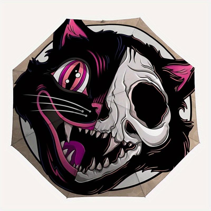 1pc Cat Skull Automatic Umbrella High Quality Canopy, Portable Folding Umbrella with, Ideal Gift for - Travel, Everyday, Formal Events, Styl
1pc Cat Skull Automatic Umbrella High Quality Canopy, Portable Folding Umbrella with, Ideal Gift for - Travel, Everyday, Formal Events, Styl