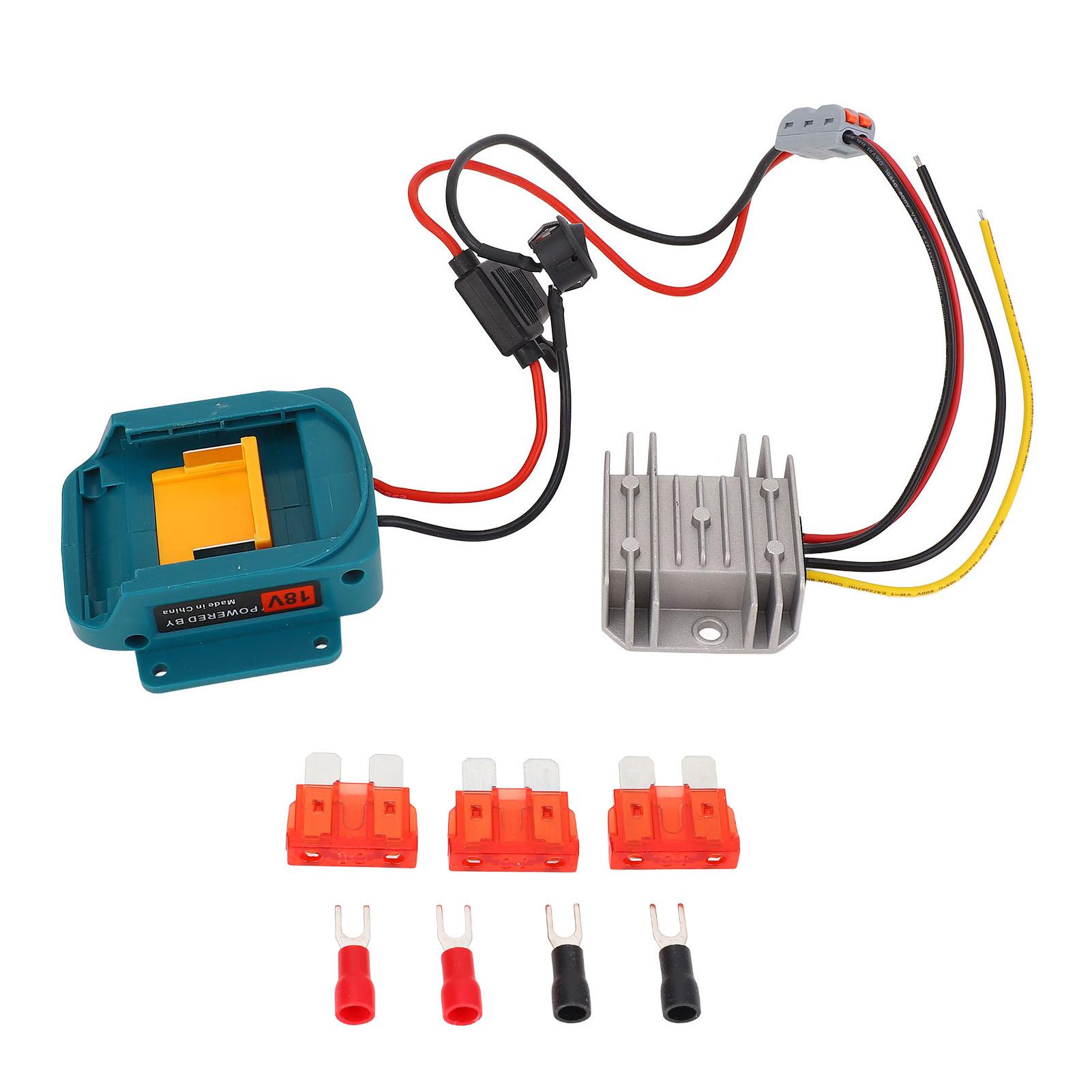 Voltage Reducer 18V to 12V 10A 120W Voltage Regulator Reducer Transformer for BL1850B BL1860B
Voltage Reducer 18V to 12V 10A 120W Voltage Regulator Reducer Transformer for BL1850B BL1860B