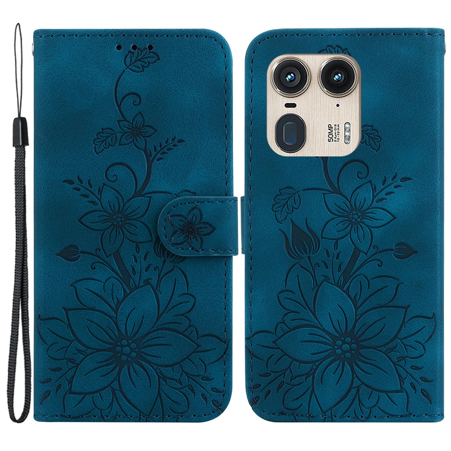 For Motorola Edge 50 Ultra 5G/Moto X50 Ultra 5G Phone Case PU Leather Wallet Cover Flower Imprinted Dark Blue
For Motorola Edge 50 Ultra 5G/Moto X50 Ultra 5G Phone Case PU Leather Wallet Cover Flower Imprinted Dark Blue