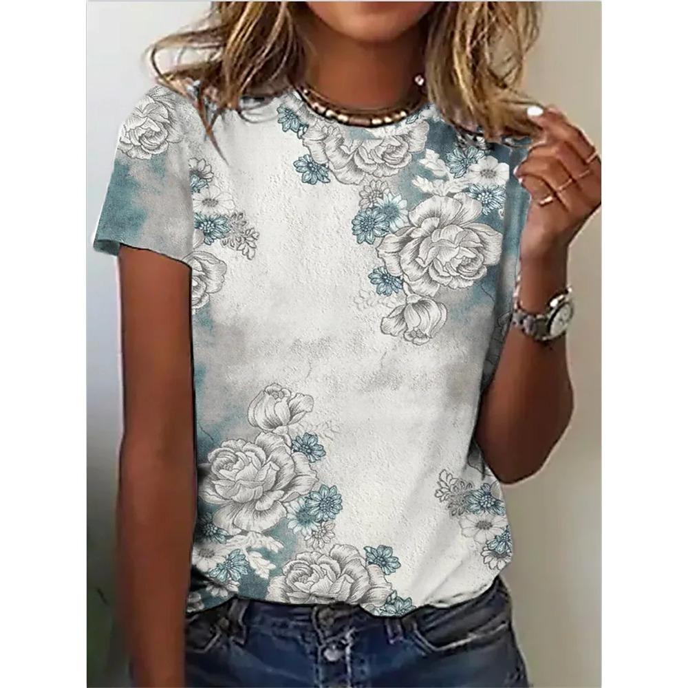 2025 Summer New Floral Patchwork 3D Printing Print T-Shirt Round Neck Basic Plus Size Short Sleeve Top Rainbow Women s T-Shirt 6XL
2025 Summer New Floral Patchwork 3D Printing Print T-Shirt Round Neck Basic Plus Size Short Sleeve Top Rainbow Women s T-Shirt 6XL