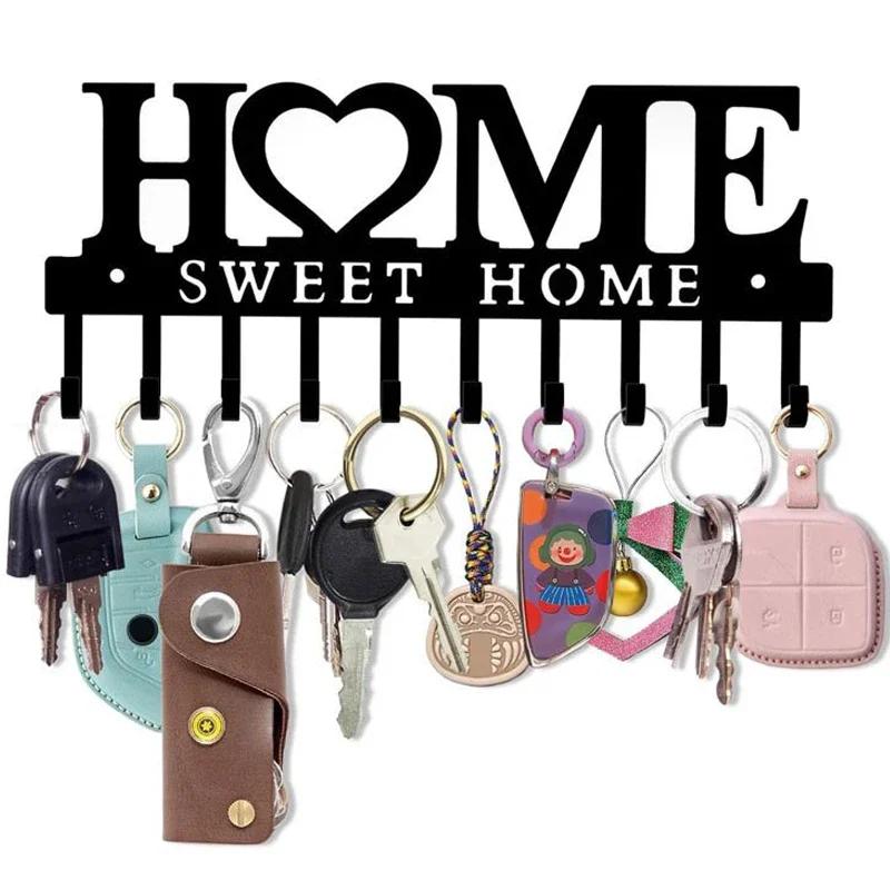 1шт настенный держатель для ключей Sweet Home, настенный крючок для ключей, креативный держатель для ключей для входной двери
1шт настенный держатель для ключей Sweet Home, настенный крючок для ключей, креативный держатель для ключей для входной двери