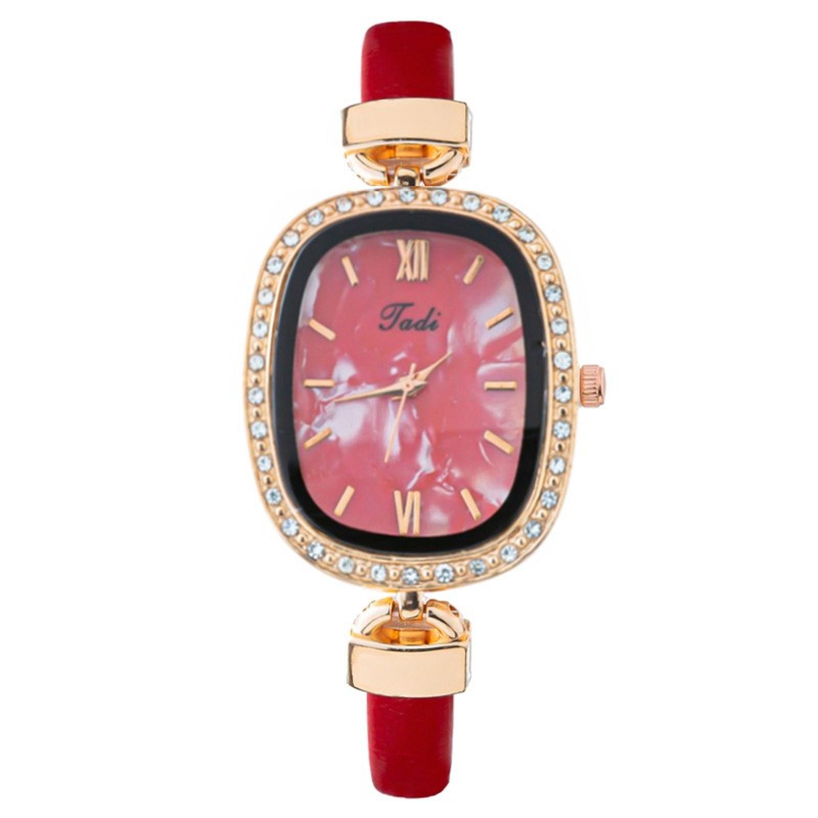 Женские модные кожаные часы One Size красный
Женские модные кожаные часы One Size красный