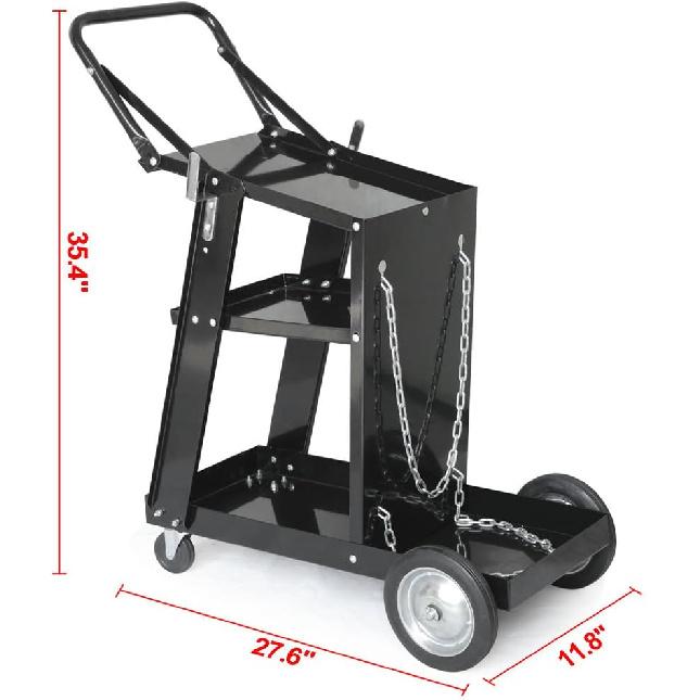 Iron 3 Tiers Rolling Welding Cart with Tank Storage for TIG MIG Welder and Plasma Cutter Black
Iron 3 Tiers Rolling Welding Cart with Tank Storage for TIG MIG Welder and Plasma Cutter Black