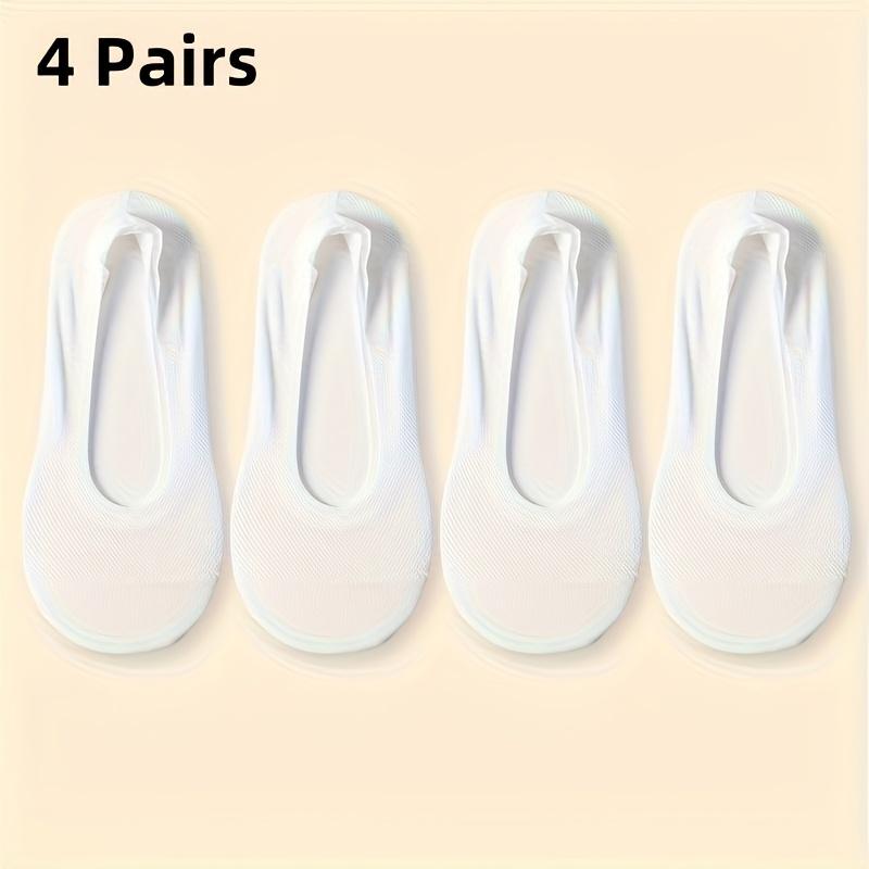 4-Pair Women Mesh No-Heel Socks, ultra-thin invisible boat socks with silicone non-slip grip. Breathable and glossy, ideal daily wear and gift. One-size
4-Pair Women Mesh No-Heel Socks, ultra-thin invisible boat socks with silicone non-slip grip. Breathable and glossy, ideal daily wear and gift. One-size