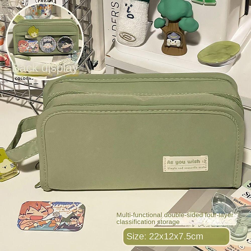 Translucent partition Pen Bag Multi-functional Stationery Storage Pouch for Student Gift
Translucent partition Pen Bag Multi-functional Stationery Storage Pouch for Student Gift