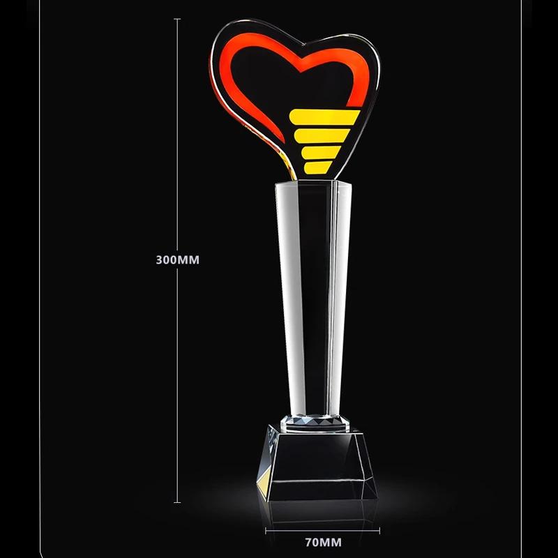 Customized Transparent Crystal Trophy, Creative Customized Column Shape, Excellent Employee Team Souvenirs, Love Trophy, 1Pc 26X7CM
Customized Transparent Crystal Trophy, Creative Customized Column Shape, Excellent Employee Team Souvenirs, Love Trophy, 1Pc 26X7CM