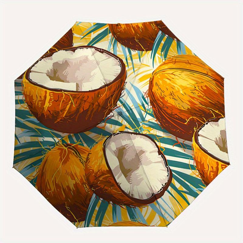 1pc Coconut Print Automatic Opening/Closing Folding Umbrella with 80 Ribs, Plastic Handle, Windproof Portable Sunshade Umbrella Halloween an
1pc Coconut Print Automatic Opening/Closing Folding Umbrella with 80 Ribs, Plastic Handle, Windproof Portable Sunshade Umbrella Halloween an
