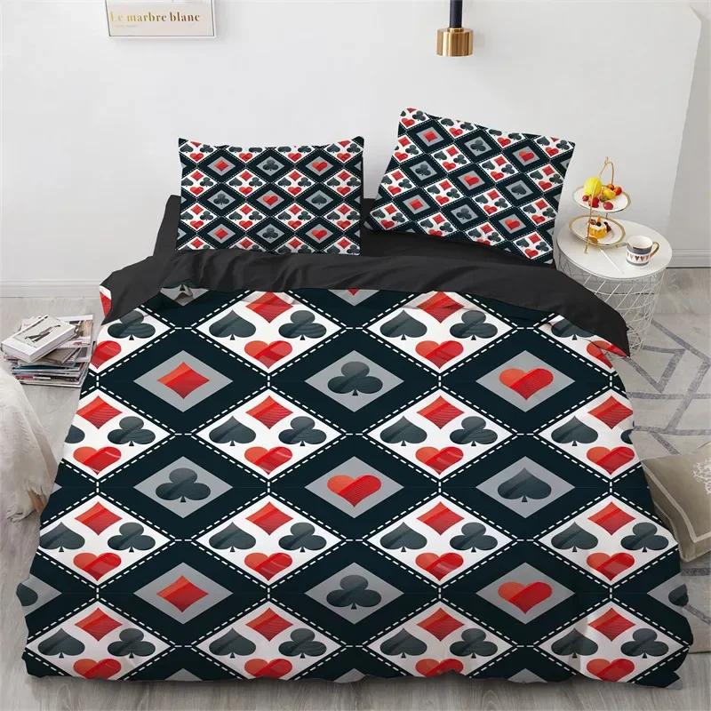 Poker Soft Duvet Cover King Twin Card Game Beding Set Microfiber Gamer Playing Warm Comforter Cover Young Boys Retro Game Red Black Comfortable Quilt 120*200cm Single
Poker Soft Duvet Cover King Twin Card Game Beding Set Microfiber Gamer Playing Warm Comforter Cover Young Boys Retro Game Red Black Comfortable Quilt 120*200cm Single