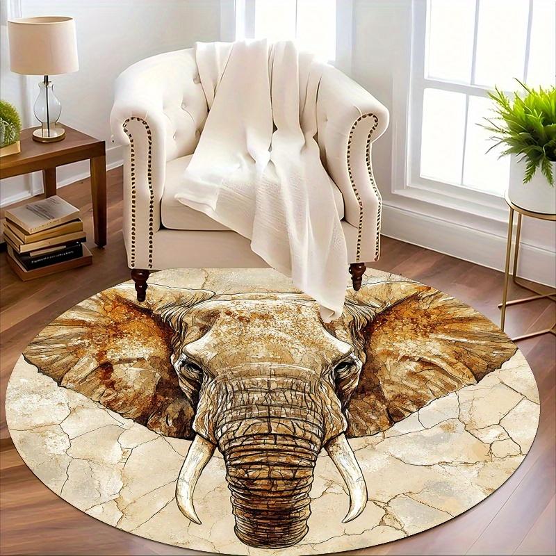 Elephant Head Boho Round Area Rug Non Slip Machine Washable Living Room Bedroom Home Decor Housewarming Gift Diameter 60cm
Elephant Head Boho Round Area Rug Non Slip Machine Washable Living Room Bedroom Home Decor Housewarming Gift Diameter 60cm