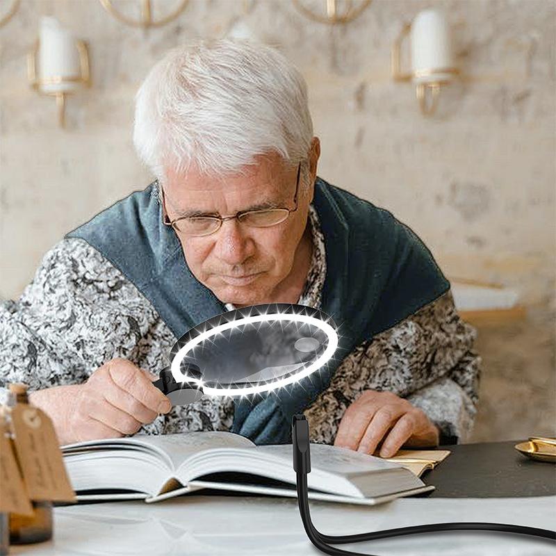 Cold and Warm Light Hanging Neck Magnifying Glass 130Mm Mother and Child Mirror Reading Manual 130mm
Cold and Warm Light Hanging Neck Magnifying Glass 130Mm Mother and Child Mirror Reading Manual 130mm