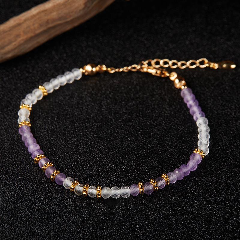 S925 Sterling Silver Natural Amethyst White Crystal Colored Treasure Beaded Necklace Women S Niche Versatile Temperament Retro Collarbone Chain
S925 Sterling Silver Natural Amethyst White Crystal Colored Treasure Beaded Necklace Women S Niche Versatile Temperament Retro Collarbone Chain