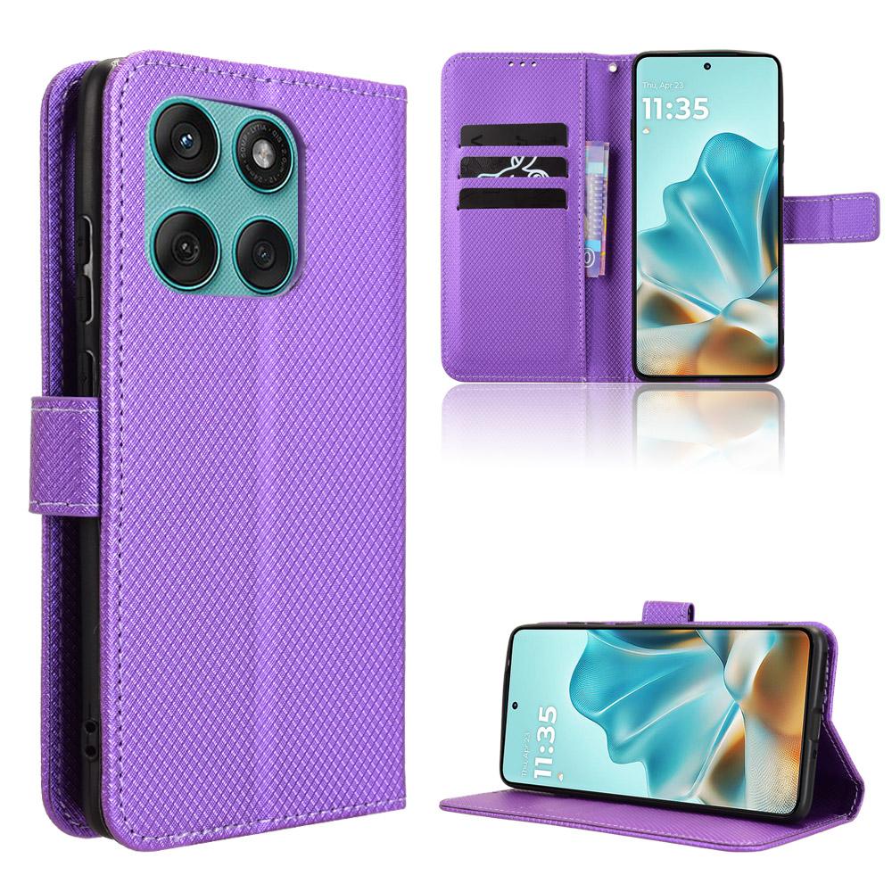 For Motorola Edge 60 Fusion 5G Leather Wallet Case with Strap Diamond Texture Phone Cover Purple
For Motorola Edge 60 Fusion 5G Leather Wallet Case with Strap Diamond Texture Phone Cover Purple