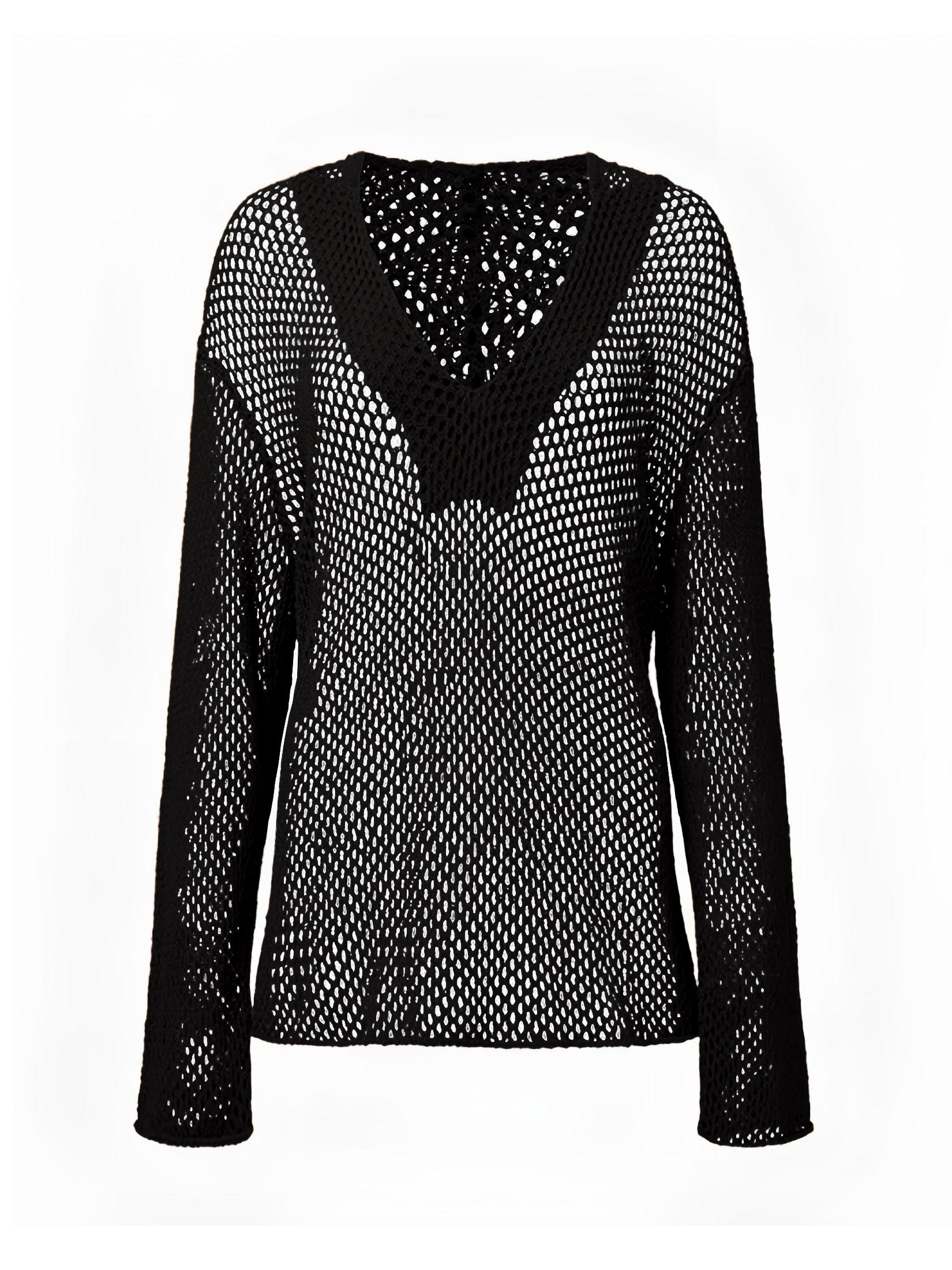 Sexy V Neck Hollow Out Hooded Long Sleeve Beach Knit Mini Dress For Women 2024 Casual Beachwear Tunic Vacation Dresses K4 S чорний
Sexy V Neck Hollow Out Hooded Long Sleeve Beach Knit Mini Dress For Women 2024 Casual Beachwear Tunic Vacation Dresses K4 S чорний