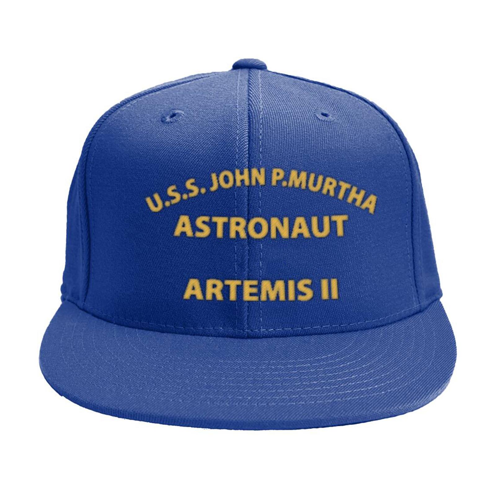 Unisex Embroidered Flat Brim Cap with U S S John P Murtha Astronaut Artemis II Text Adjustable Snapback Hat for Daily Wear one size синий
Unisex Embroidered Flat Brim Cap with U S S John P Murtha Astronaut Artemis II Text Adjustable Snapback Hat for Daily Wear one size синий