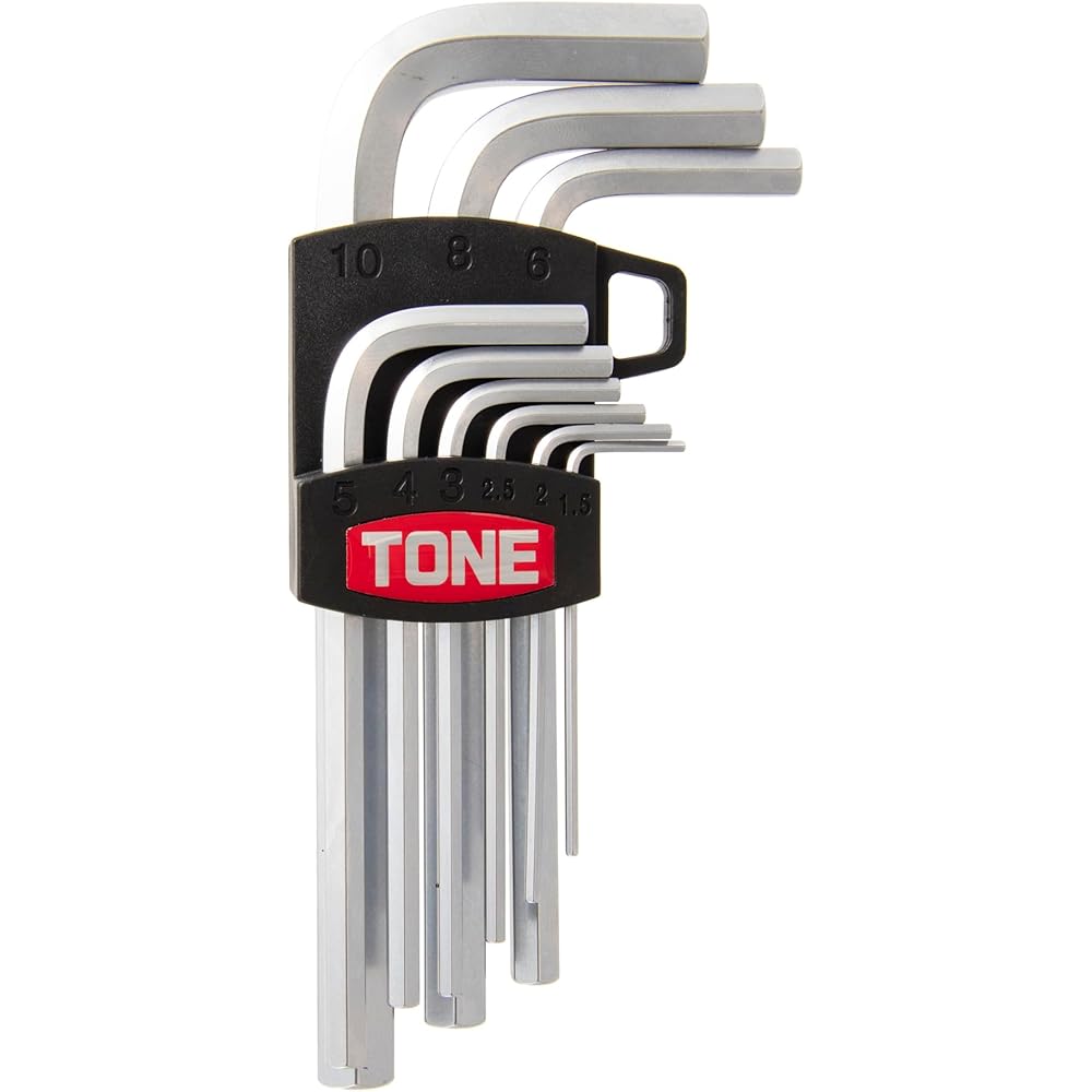 TONE L-Shaped Hex Key Set AS900 9 Pieces Durable Steel Tools
TONE L-Shaped Hex Key Set AS900 9 Pieces Durable Steel Tools