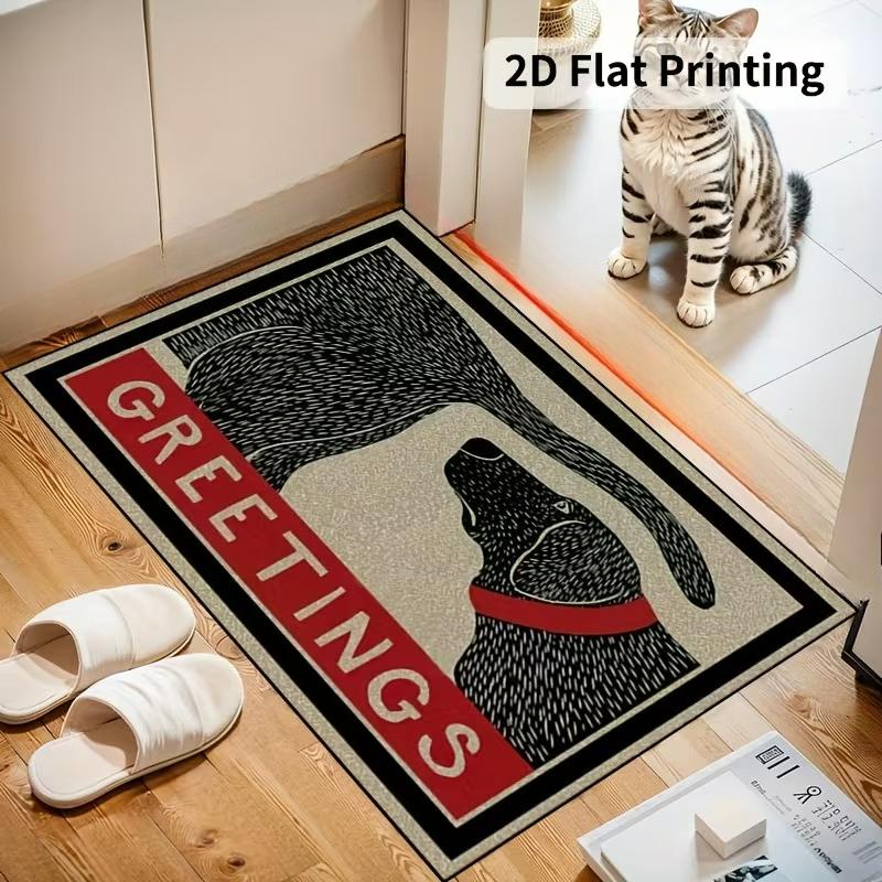Black Dog Red Collar Design Door Mat Non Slip Beige Doormat for Entryway Creative Greetings Floor Mat Home Decor Bedroom 40cm x 60cm
Black Dog Red Collar Design Door Mat Non Slip Beige Doormat for Entryway Creative Greetings Floor Mat Home Decor Bedroom 40cm x 60cm