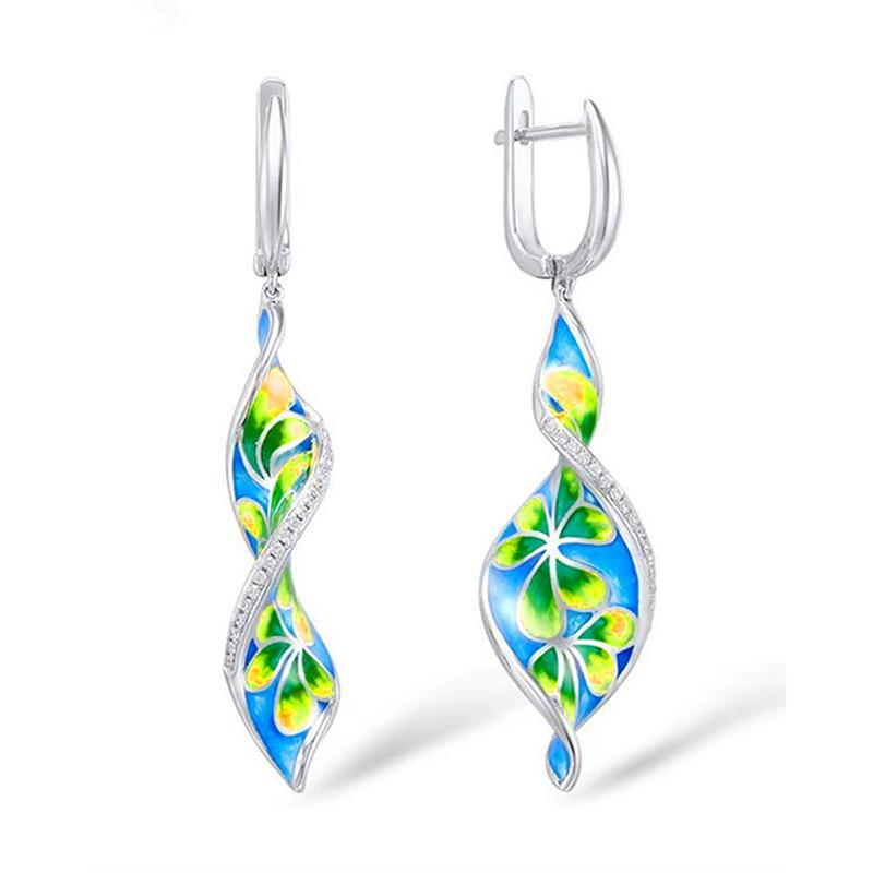 New Trendy and Colorful Countryside Style High-end Earrings for Women with Spiral Rotating Design, Featuring Yezisen Zircon
New Trendy and Colorful Countryside Style High-end Earrings for Women with Spiral Rotating Design, Featuring Yezisen Zircon
