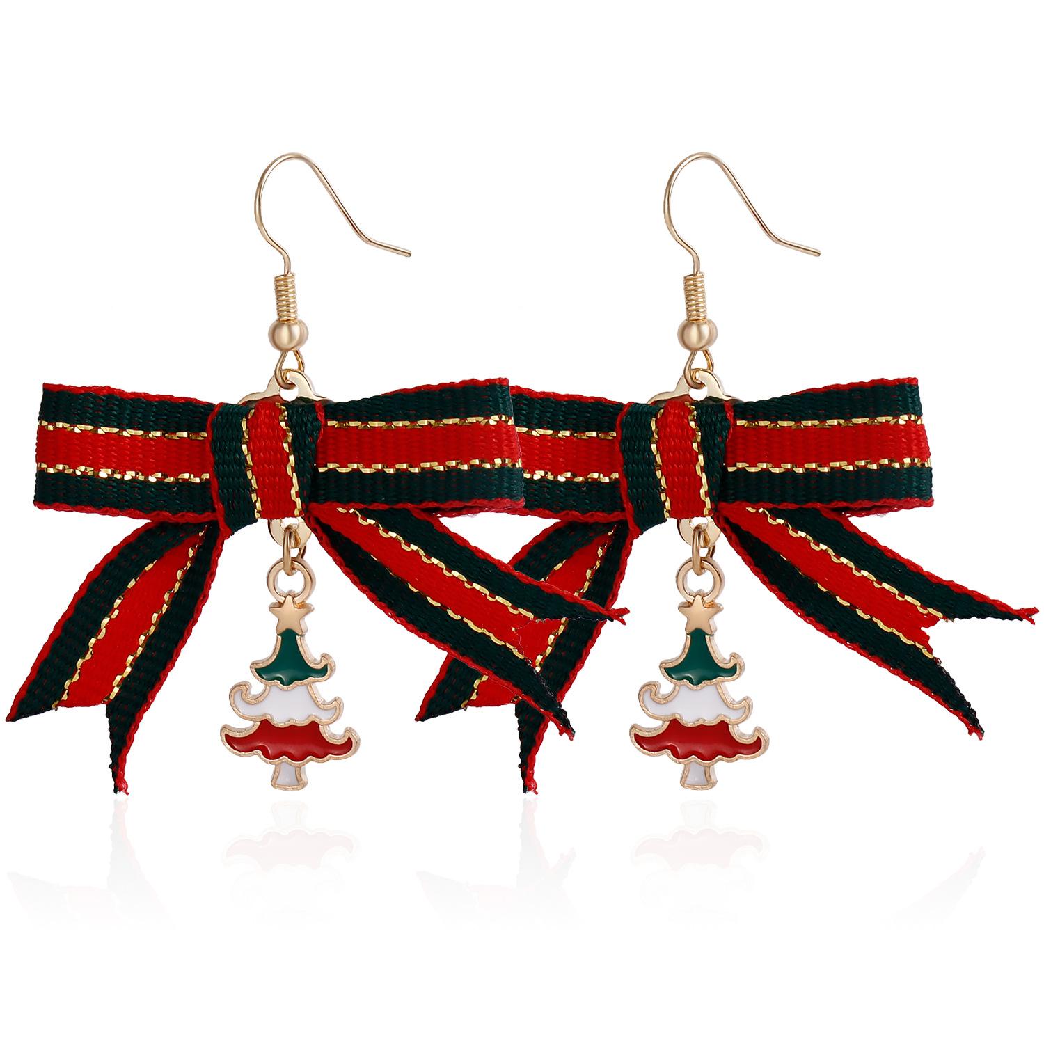 European and American Christmas Ornaments Spot Christmas Ribbons Bow Earrings Santa Claus Bell Accessories
European and American Christmas Ornaments Spot Christmas Ribbons Bow Earrings Santa Claus Bell Accessories
