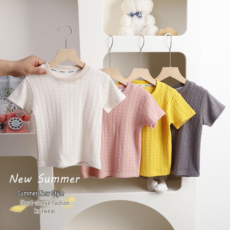 Summer Kids Knitted Round Neck T-shirt - Girls Breathable Hollow Out Top & Boys Casual Short Sleeve 80 cm білий
Summer Kids Knitted Round Neck T-shirt - Girls Breathable Hollow Out Top & Boys Casual Short Sleeve 80 cm білий