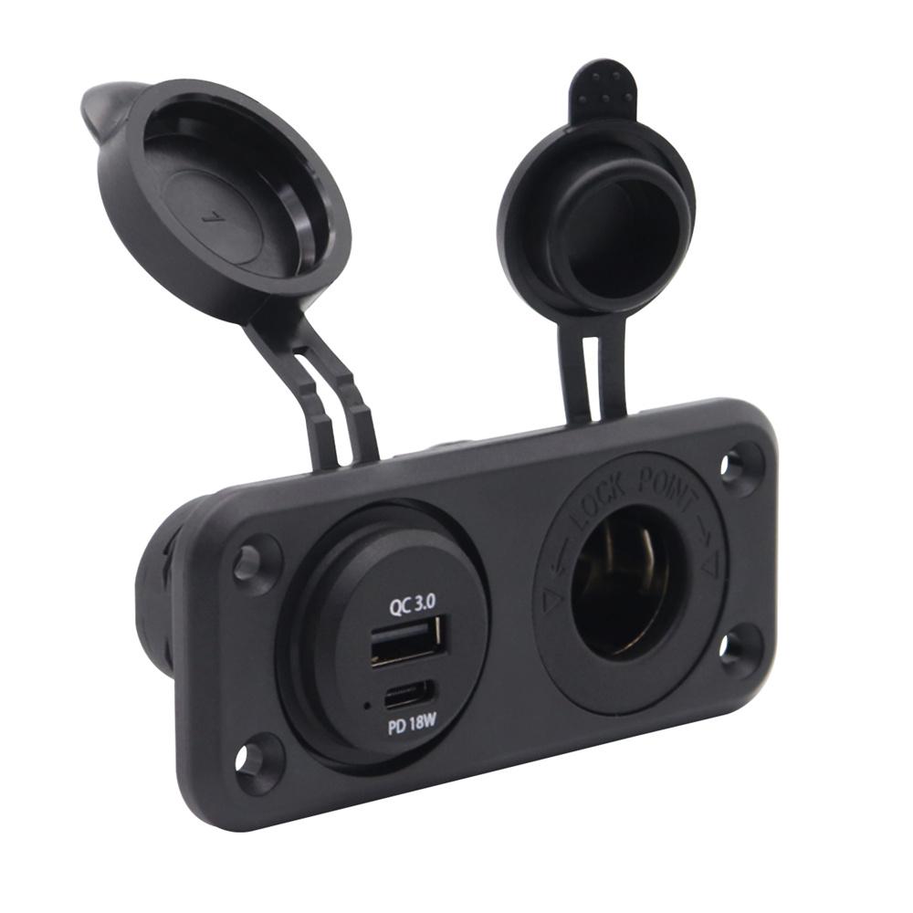 12V-24V QC3.0 & TYPE-C Dual Charger Car Cigarette Lighter Socket Plug Panel For Car Truck
12V-24V QC3.0 & TYPE-C Dual Charger Car Cigarette Lighter Socket Plug Panel For Car Truck