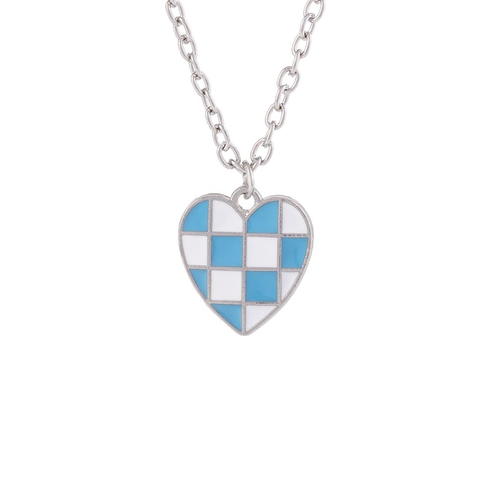 Funny Black Blue And White Plaid Heart Pendant Necklace Romantic Choker Chain For Couple Lovers Boyfriends Holiday Festival Gift 45cm
Funny Black Blue And White Plaid Heart Pendant Necklace Romantic Choker Chain For Couple Lovers Boyfriends Holiday Festival Gift 45cm