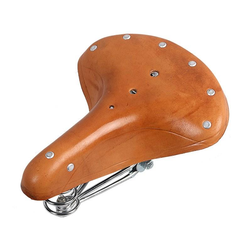 Vintage Genuine Leather Shock-Absorbing Spring Bicycle Seat Tuning Retro Bicycle Saddle Light Brown
Vintage Genuine Leather Shock-Absorbing Spring Bicycle Seat Tuning Retro Bicycle Saddle Light Brown