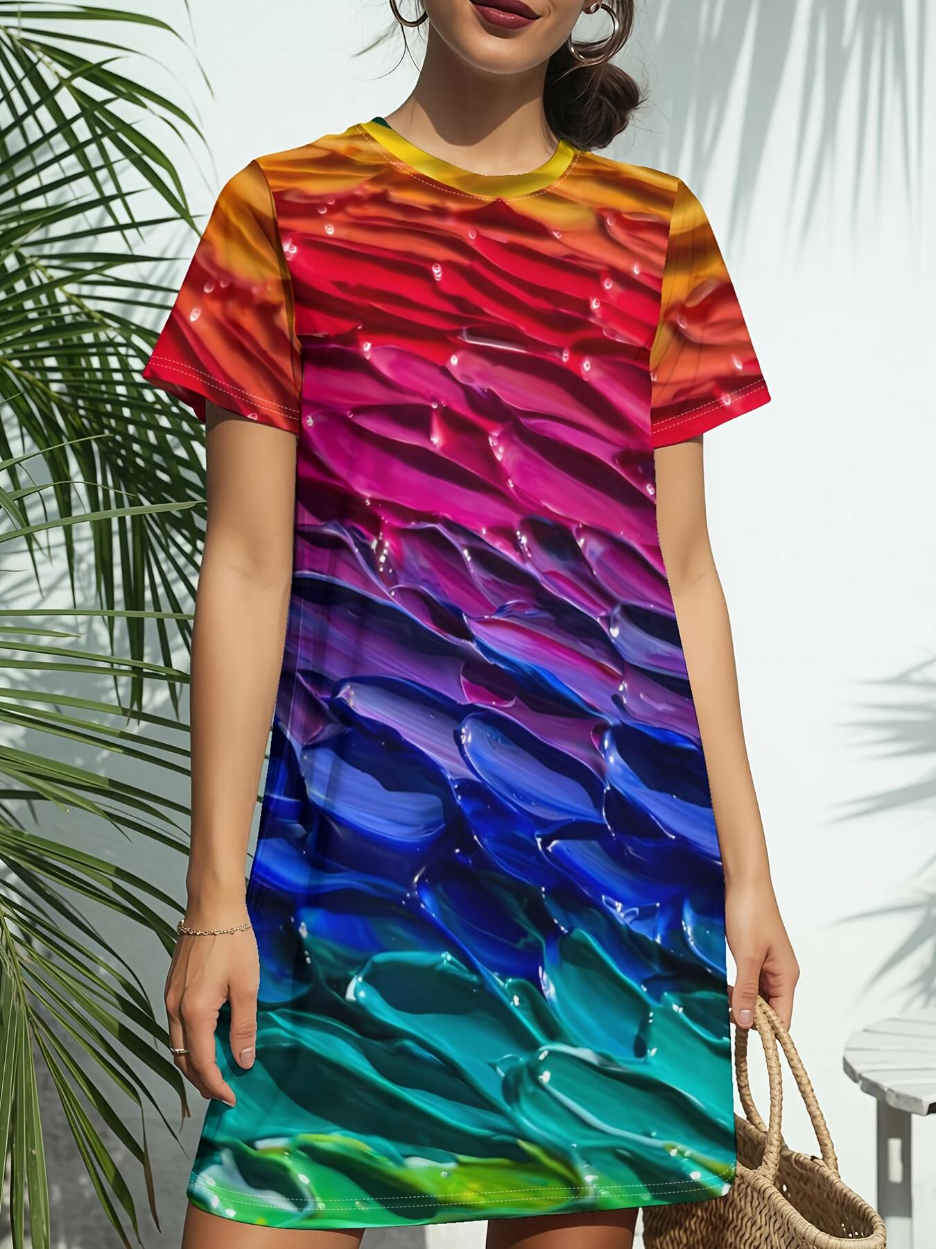 Women s New Crew Neck Short Sleeve T-Shirt Dress. American Trend Digital Print. Casual ; Versatile for Spring and Summer. Elegant ; Chic Women sess XS дубильная кора
Women s New Crew Neck Short Sleeve T-Shirt Dress. American Trend Digital Print. Casual ; Versatile for Spring and Summer. Elegant ; Chic Women sess XS дубильная кора