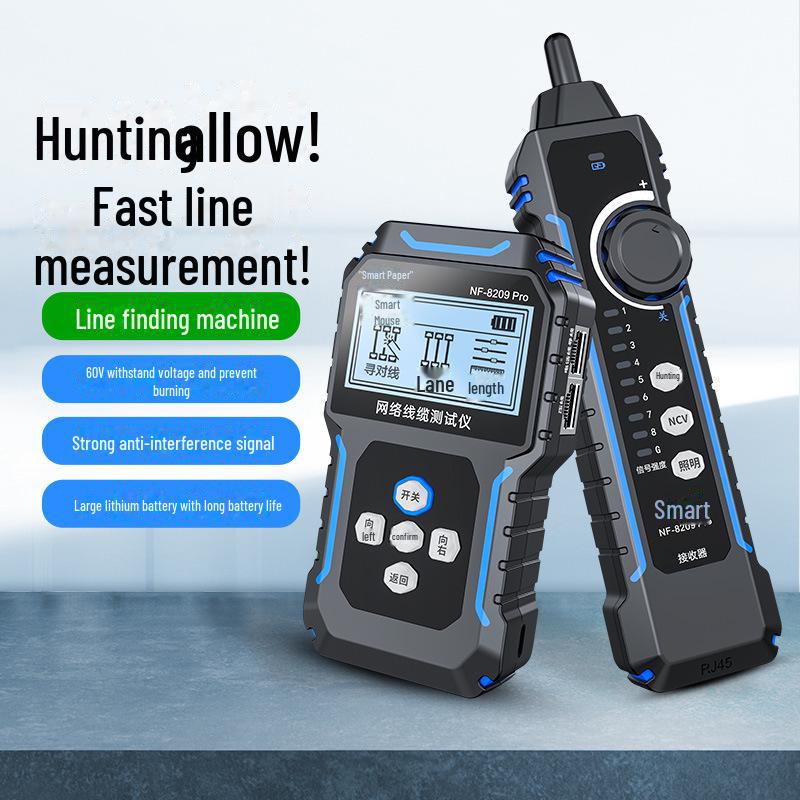 Smart Mouse NF-8209Pro Multi-Function Network Cable Tester with Anti-Interference and Overload Protection NF-8209Pro Chinese
Smart Mouse NF-8209Pro Multi-Function Network Cable Tester with Anti-Interference and Overload Protection NF-8209Pro Chinese