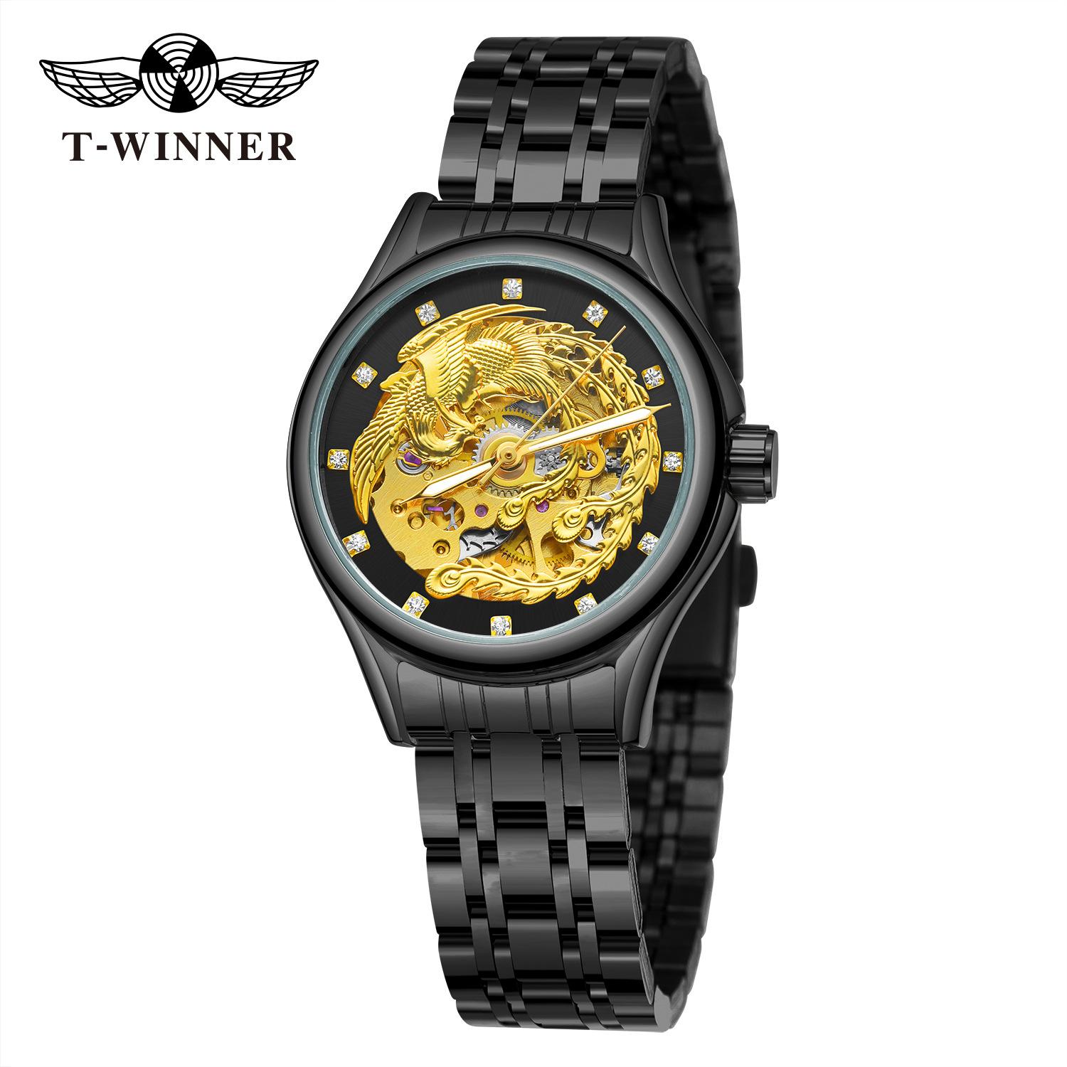 WINNER Женские модные повседневные автоматические механические часы с вырезом Феникс
WINNER Женские модные повседневные автоматические механические часы с вырезом Феникс