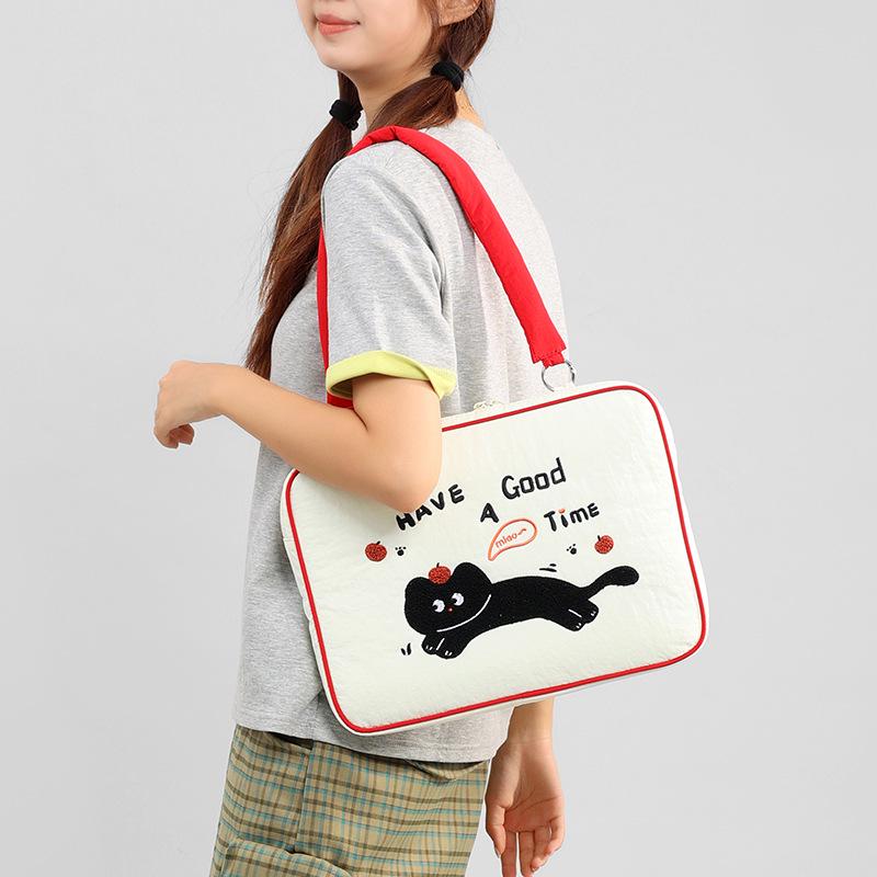 Korean Apple Cat Embroidered Computer Bag - College Student Handbag & iPad Protective Pouch 13/14 inch
Korean Apple Cat Embroidered Computer Bag - College Student Handbag & iPad Protective Pouch 13/14 inch
