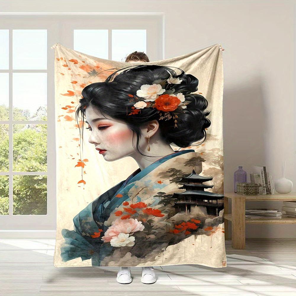 Elegant Japanese geisha pattern Flannel printed blanket suitable for all seasons suitable for living room office sofa and travel 75x100cm
Elegant Japanese geisha pattern Flannel printed blanket suitable for all seasons suitable for living room office sofa and travel 75x100cm
