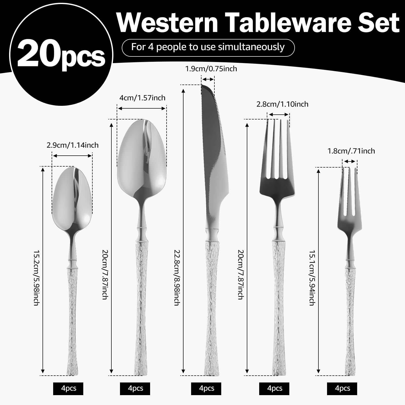 20Pcs Christmas Dinnerware Set Stainless Steel Cutlery Kitchen Western Tableware Fork Knife Spoon Flatware Home Wedding Gift
20Pcs Christmas Dinnerware Set Stainless Steel Cutlery Kitchen Western Tableware Fork Knife Spoon Flatware Home Wedding Gift