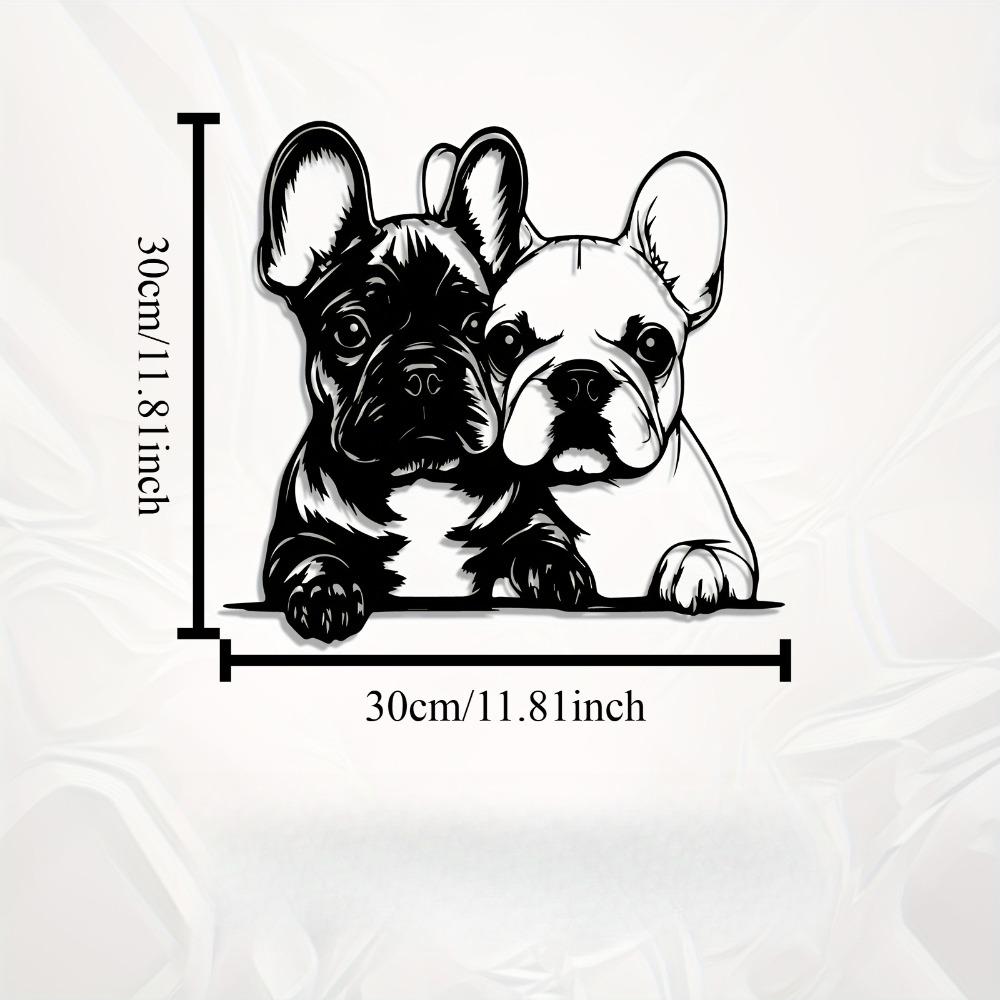 French Bulldog Pair Metal Wall Art, Adorable Statue Mural, Rust Resistant Indoor Outdoor Decor, Gift for New Year Easter Pet Lover 12in
French Bulldog Pair Metal Wall Art, Adorable Statue Mural, Rust Resistant Indoor Outdoor Decor, Gift for New Year Easter Pet Lover 12in