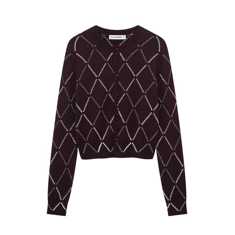TAOP&ZA Women s Diamond Pattern Long Sleeve Knitted Cardigan Medium
TAOP&ZA Women s Diamond Pattern Long Sleeve Knitted Cardigan Medium