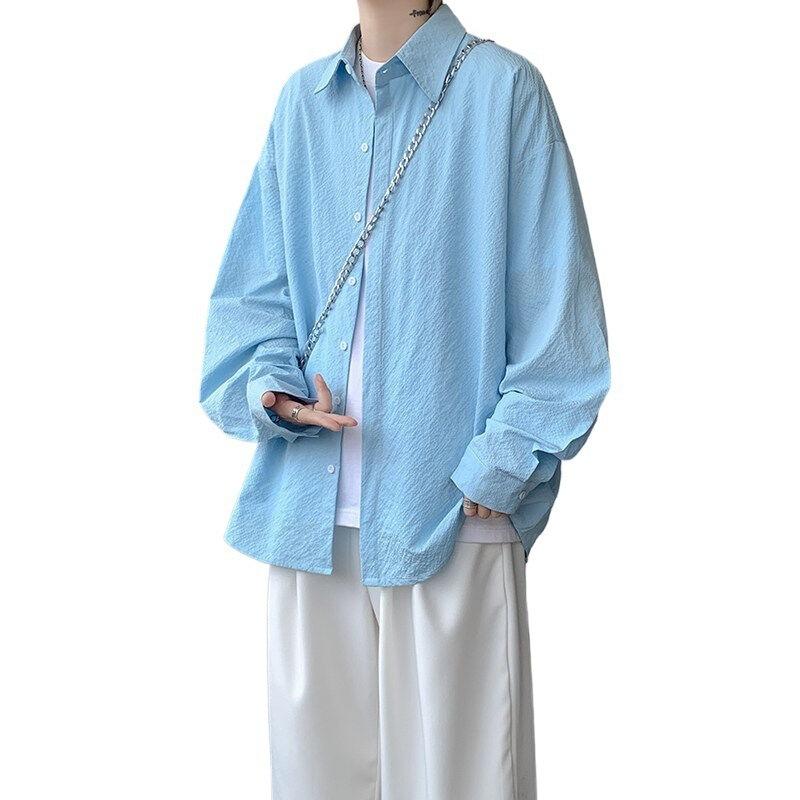 Ice Silk Long Sleeved Shirt for Boys In Summer, Loose Plus Size, Simple Shirt, Lapel Jacket 8XL білий
Ice Silk Long Sleeved Shirt for Boys In Summer, Loose Plus Size, Simple Shirt, Lapel Jacket 8XL білий