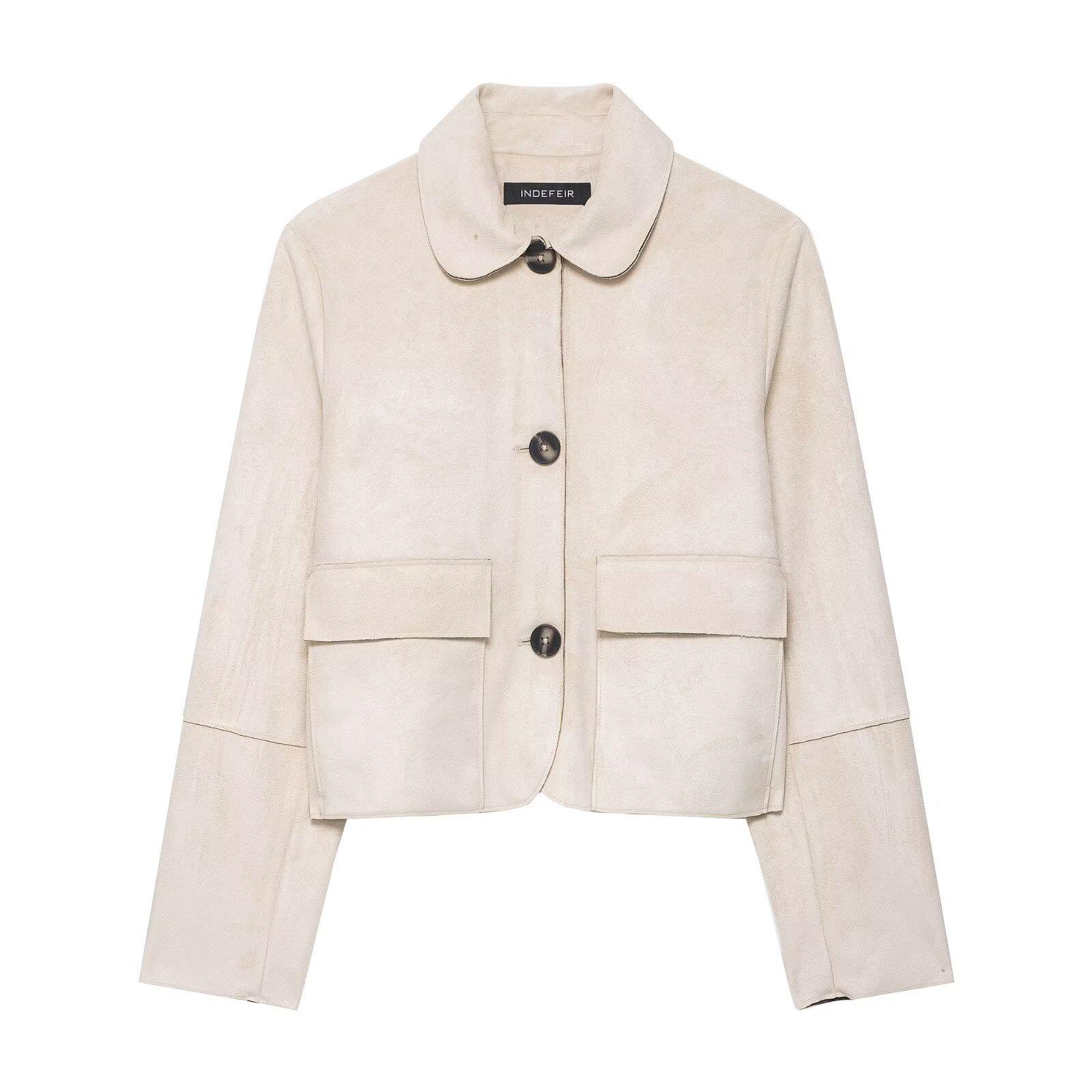 European and American Women s Fashion Suede-Effect Short Jacket Coat Medium абрикосовий
European and American Women s Fashion Suede-Effect Short Jacket Coat Medium абрикосовий