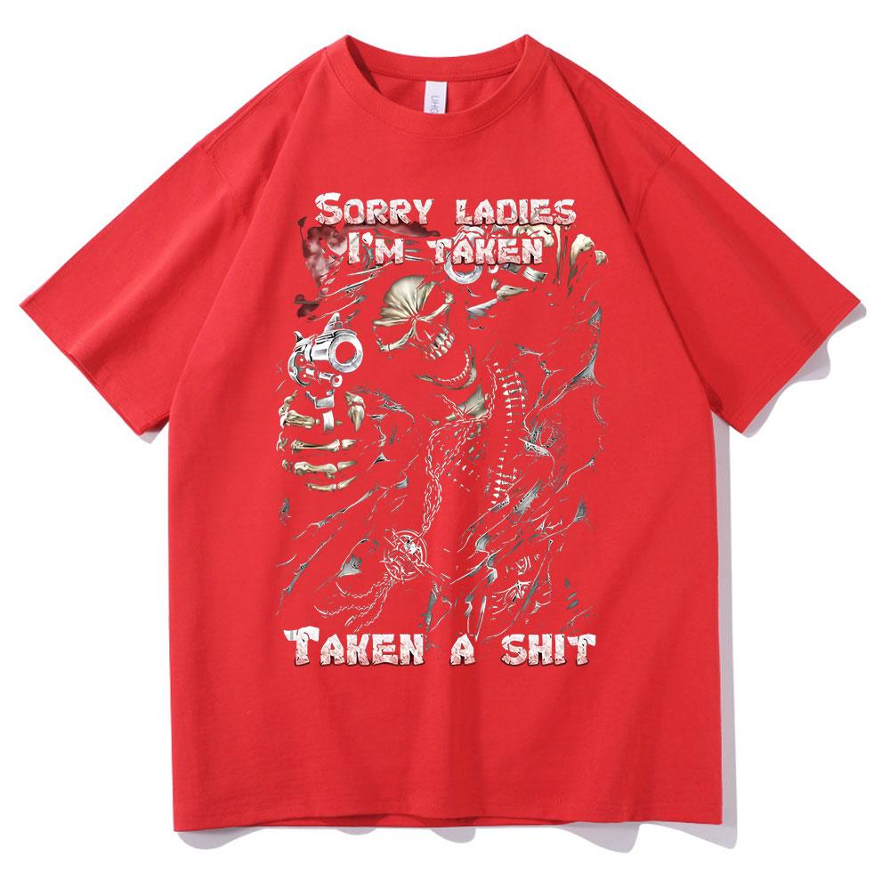Epic Skull Man Graphic Tshirt Sorry Ladies Im Taken Taken A Shit T Shirt Funny Men Women Vintage Tshirts Mens Black Streetwear S
Epic Skull Man Graphic Tshirt Sorry Ladies Im Taken Taken A Shit T Shirt Funny Men Women Vintage Tshirts Mens Black Streetwear S
