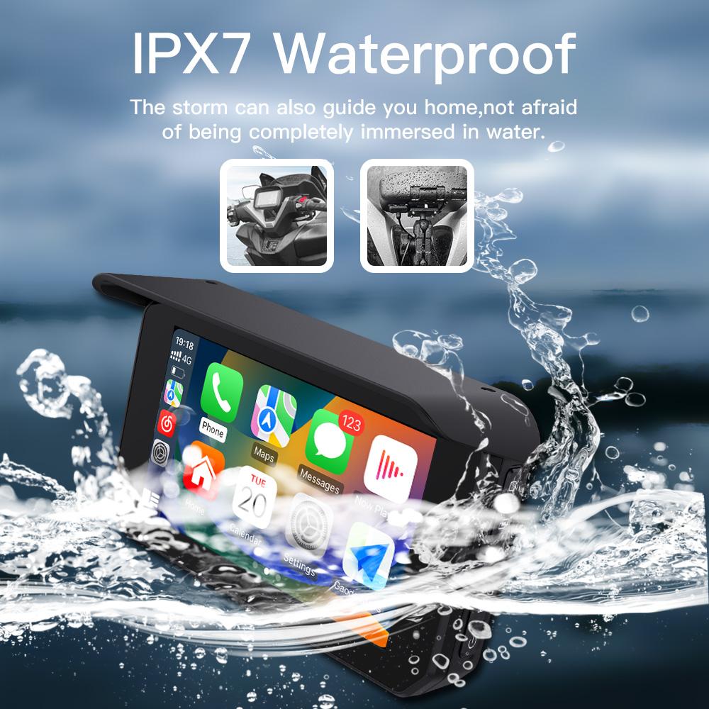 5 Inch Motorcycle CarPlay Wireless Android Auto Portable Navigation GPS IP67 Waterproof Display Motorcycle Driving recorder TPMS
5 Inch Motorcycle CarPlay Wireless Android Auto Portable Navigation GPS IP67 Waterproof Display Motorcycle Driving recorder TPMS