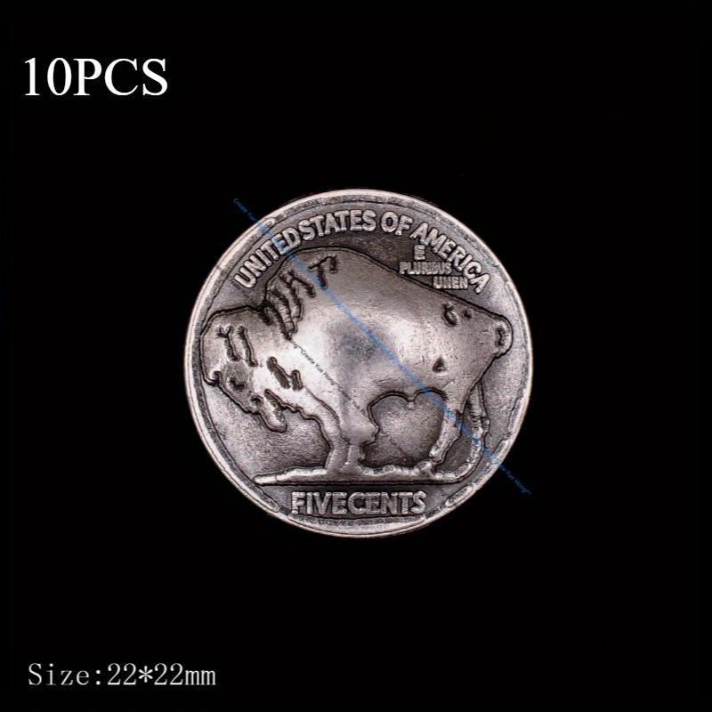 10X Vintage Buffalo Nickel Head Screw Back Concho for Belt Leathercraft Saddle Handbag Luggage Bag Hardware Decor 10PCS
10X Vintage Buffalo Nickel Head Screw Back Concho for Belt Leathercraft Saddle Handbag Luggage Bag Hardware Decor 10PCS