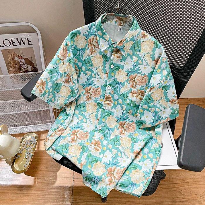 Блузка приталенного кроя с цветочным принтом в гонконгском стиле - Женская, с коротким рукавом, свободного кроя для весны/лета Medium
Блузка приталенного кроя с цветочным принтом в гонконгском стиле - Женская, с коротким рукавом, свободного кроя для весны/лета Medium