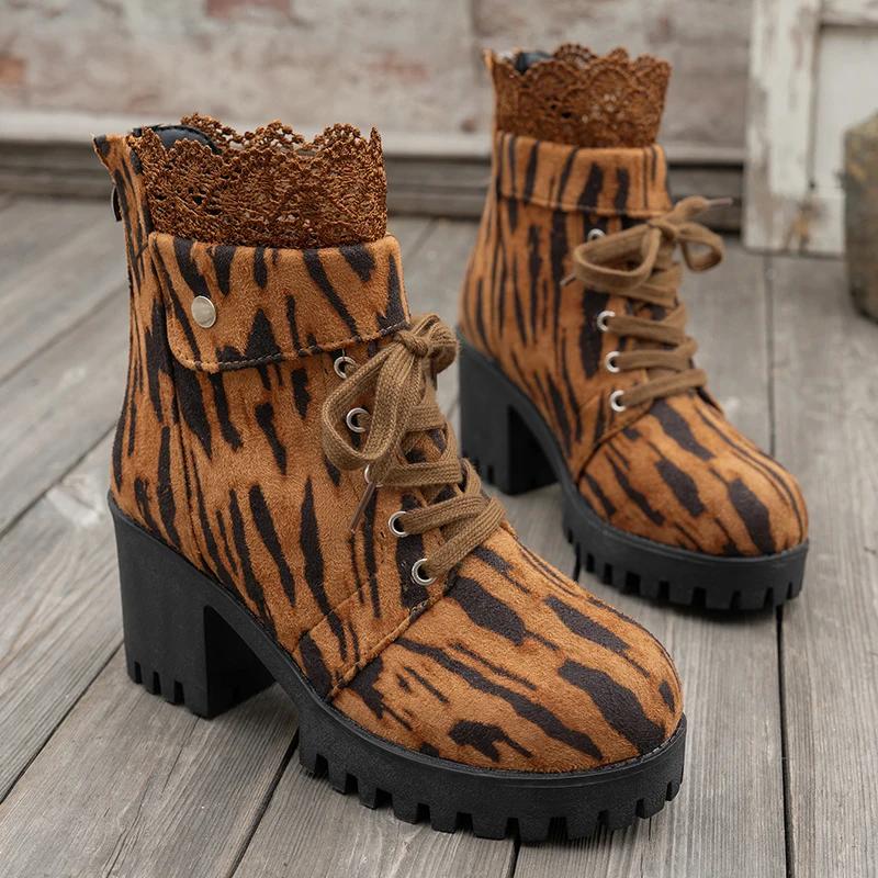 Women Leopard Print Chunky Heeled Ankle Boots Autumn Winter Fashion Lace Platform Booties Woman Non Slip High Heels Boots 43 леопардовий
Women Leopard Print Chunky Heeled Ankle Boots Autumn Winter Fashion Lace Platform Booties Woman Non Slip High Heels Boots 43 леопардовий