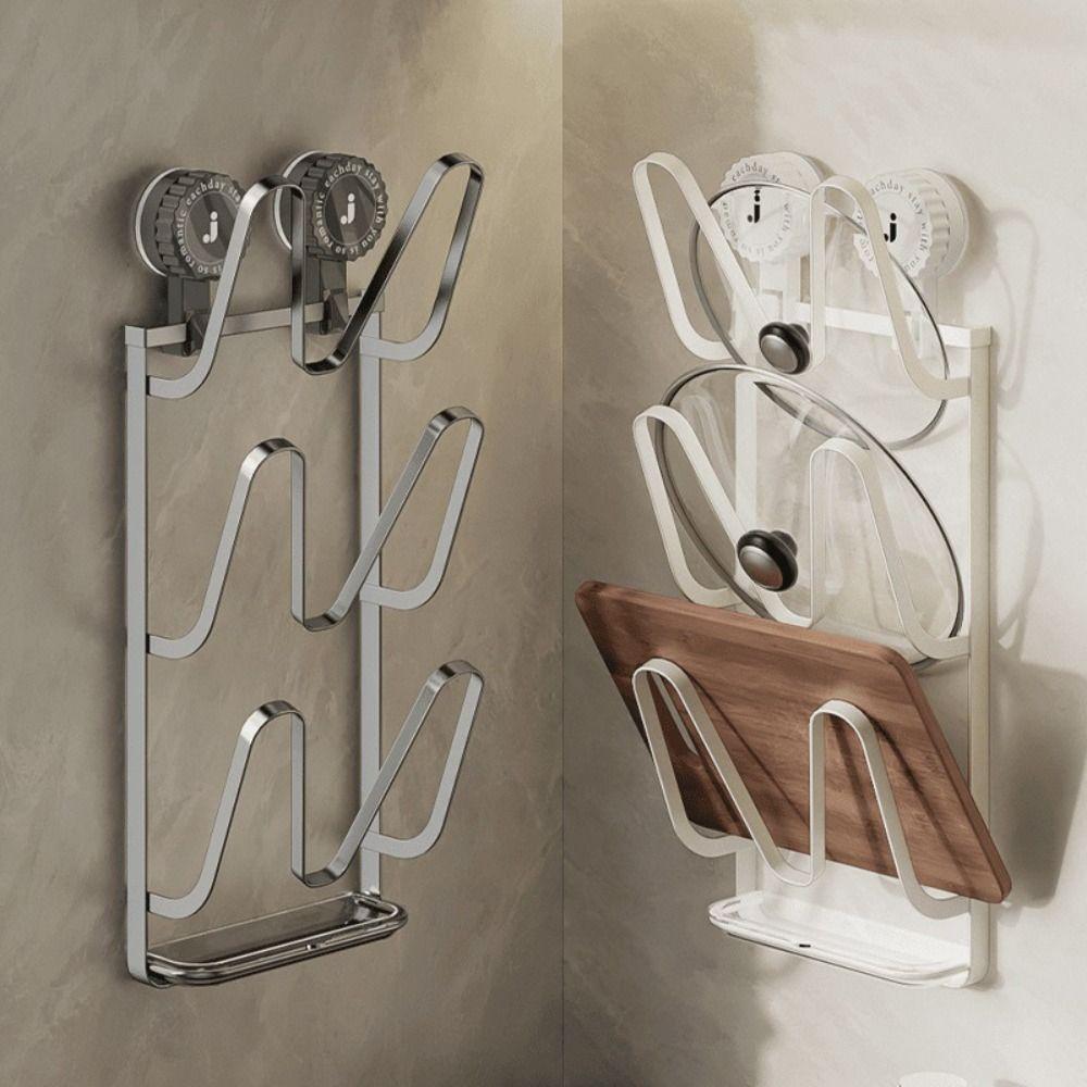 Multi-Layer Pot Cover Rack Punch-Free Pan Cover Storage Holder Cutting Board Shelf for Kitchen білий
Multi-Layer Pot Cover Rack Punch-Free Pan Cover Storage Holder Cutting Board Shelf for Kitchen білий