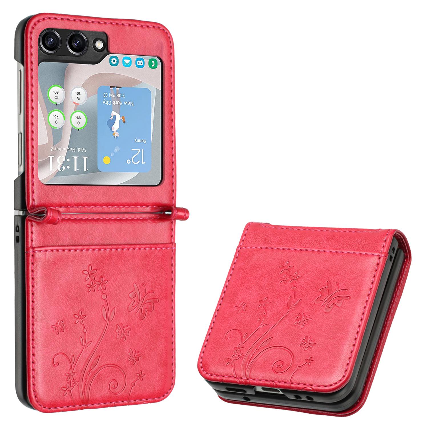 For Samsung Galaxy Z Flip7 FE 5G/Z Flip6 5G Case Butterfly Flower Imprinted Leather Phone Cover Red
For Samsung Galaxy Z Flip7 FE 5G/Z Flip6 5G Case Butterfly Flower Imprinted Leather Phone Cover Red