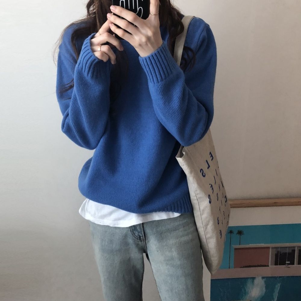 2024 Осень Зима Женский Новый Сращенный Пуловер Круглый Вырез Вязаный Свитер Мода Однотонный Свободный Повседневный С Длинным Рукавом S синий
2024 Осень Зима Женский Новый Сращенный Пуловер Круглый Вырез Вязаный Свитер Мода Однотонный Свободный Повседневный С Длинным Рукавом S синий