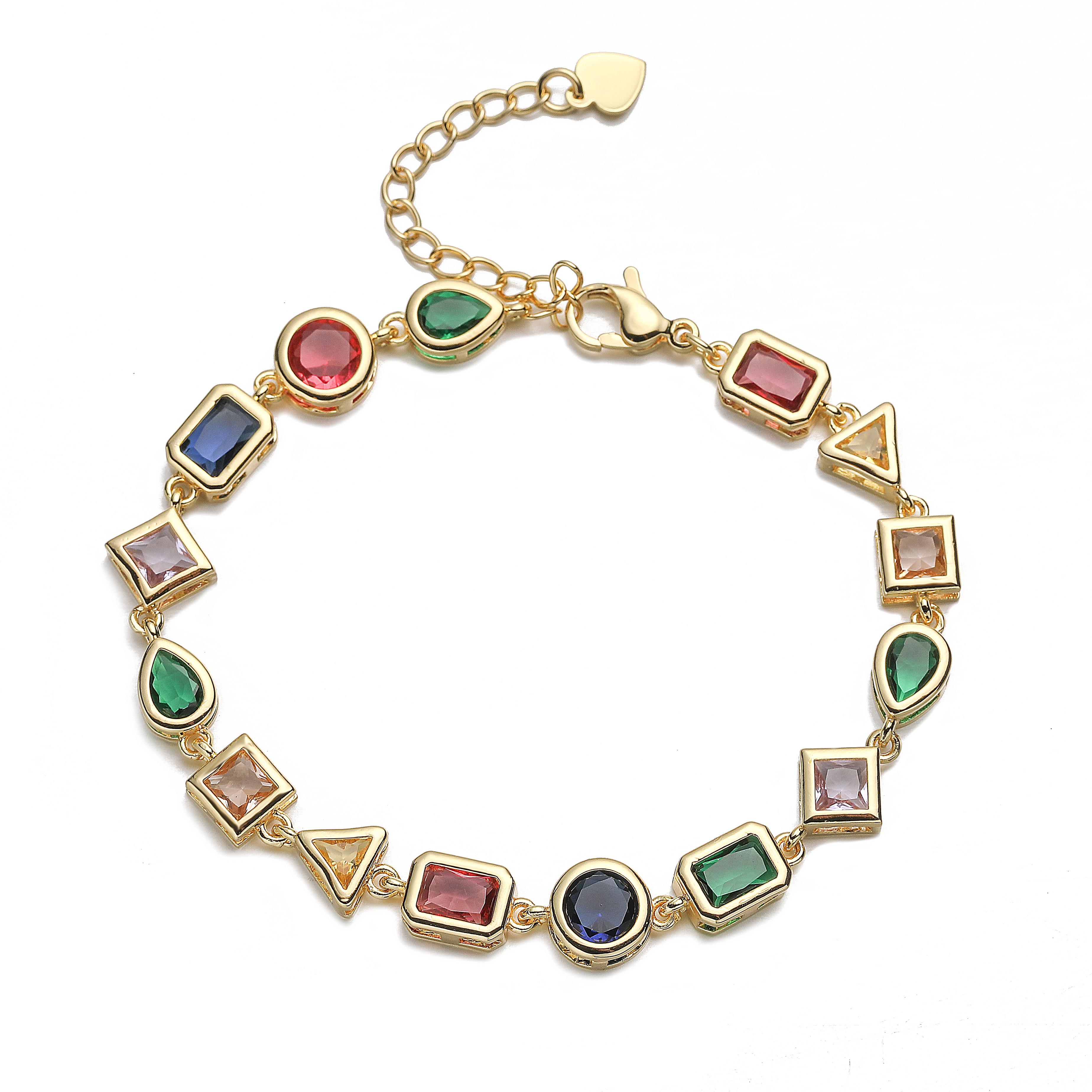 HECHENG Color Geometric Shape Splicing Bracelet Necklace Simple Retro with Adjustable Chain Exquisite Zircon 1 Pc Other
HECHENG Color Geometric Shape Splicing Bracelet Necklace Simple Retro with Adjustable Chain Exquisite Zircon 1 Pc Other