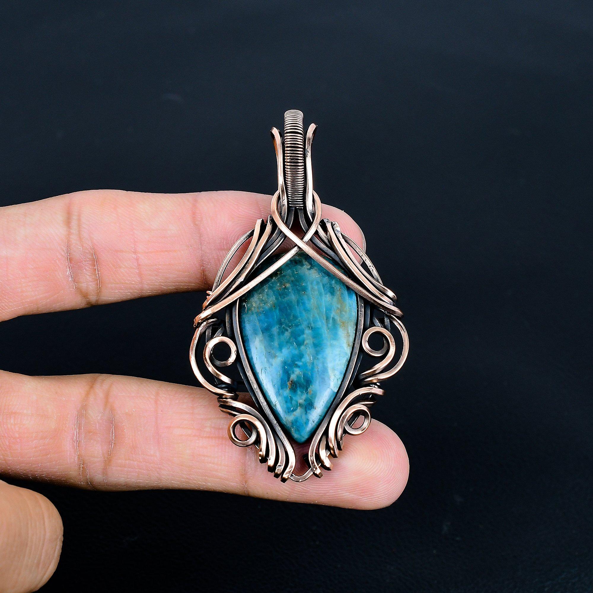 Neon Apatite Pendant, 999 Copper Wire Wrapped Pendant, Handmade Gemstone Pendant Jewelry, Gifts For Wife Brand New Pendant 2.67 Inches
Neon Apatite Pendant, 999 Copper Wire Wrapped Pendant, Handmade Gemstone Pendant Jewelry, Gifts For Wife Brand New Pendant 2.67 Inches