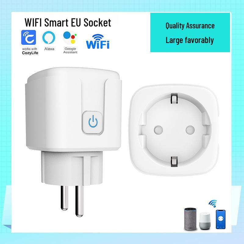 WiFi Smart Socket, European Standard, 16A with Mobile App, Remote Control, Timer, and Alexa Voice Control.
WiFi Smart Socket, European Standard, 16A with Mobile App, Remote Control, Timer, and Alexa Voice Control.